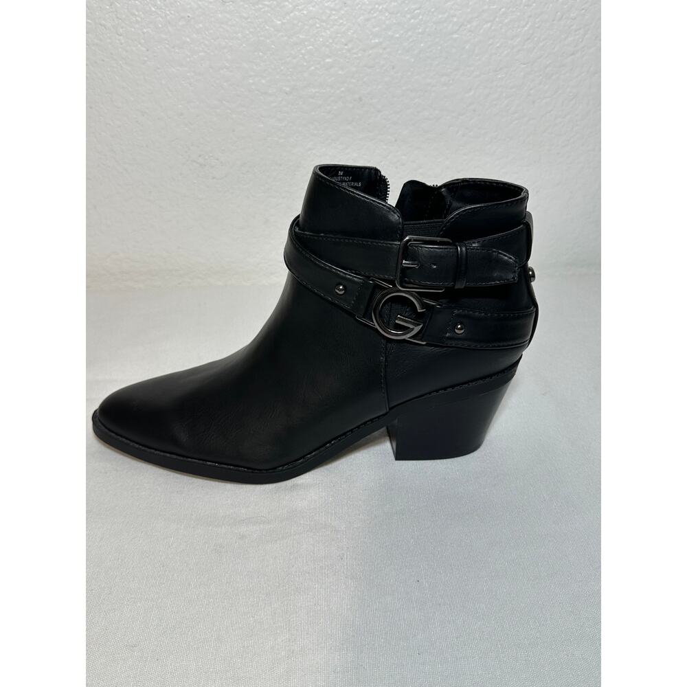 GBG by Guess Women Boot Black Dustyn Chelsea Style Cuban Heel Ankle Size 8